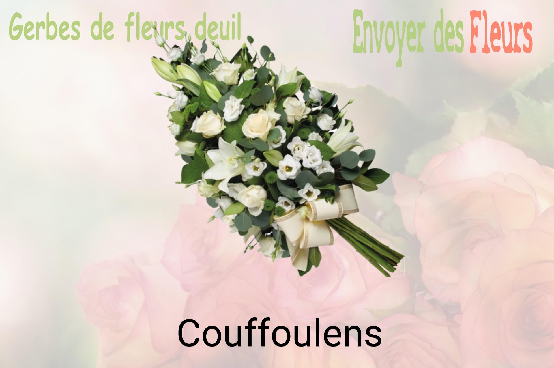 Gerbe de fleurs de deuil livrée à Couffoulens